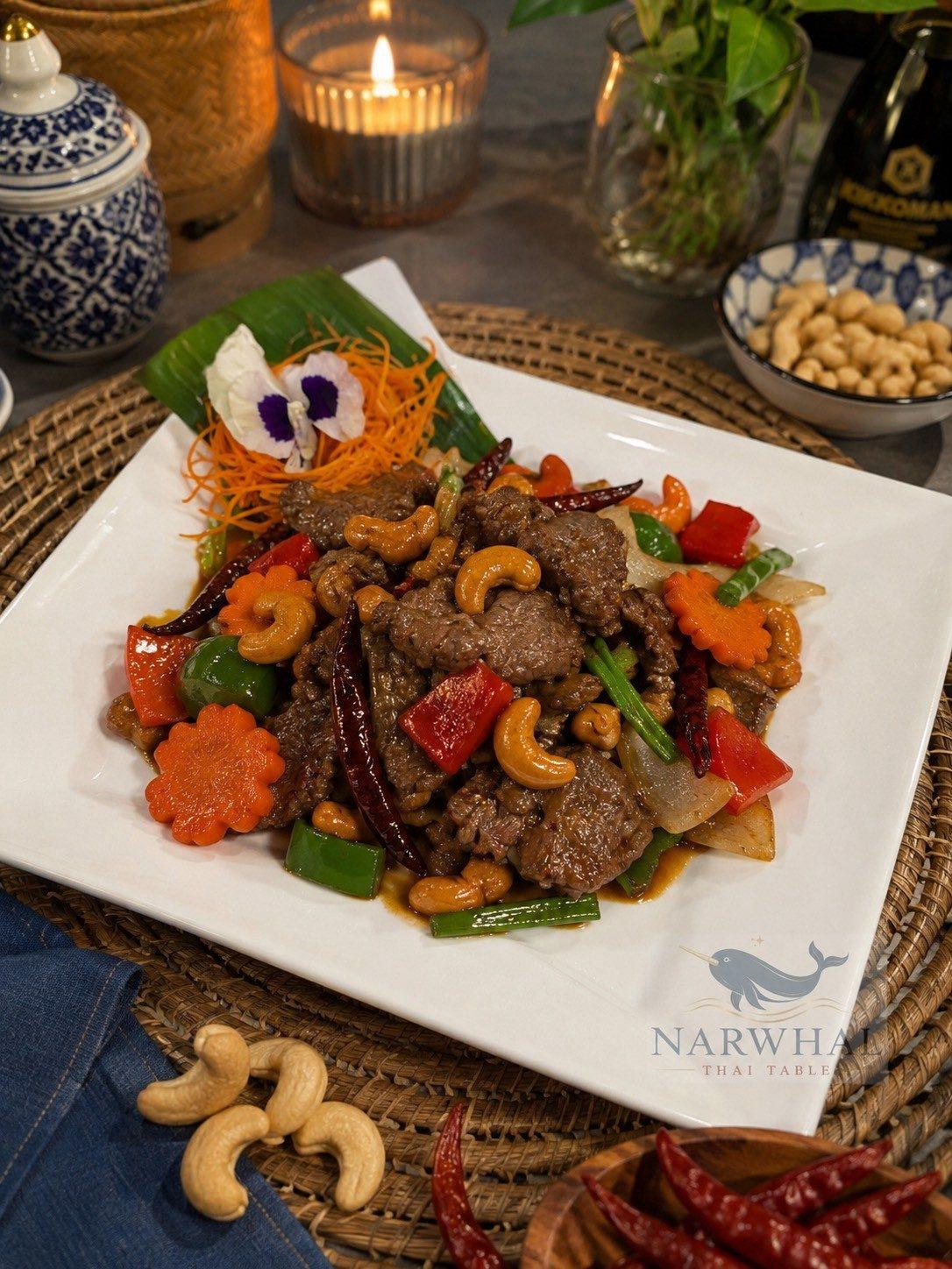 Cashew Nut (ผัดเม็ดมะม่วงหิมพานต์) — À La Carte at Narwhal Thai Table, Huntington Beach
