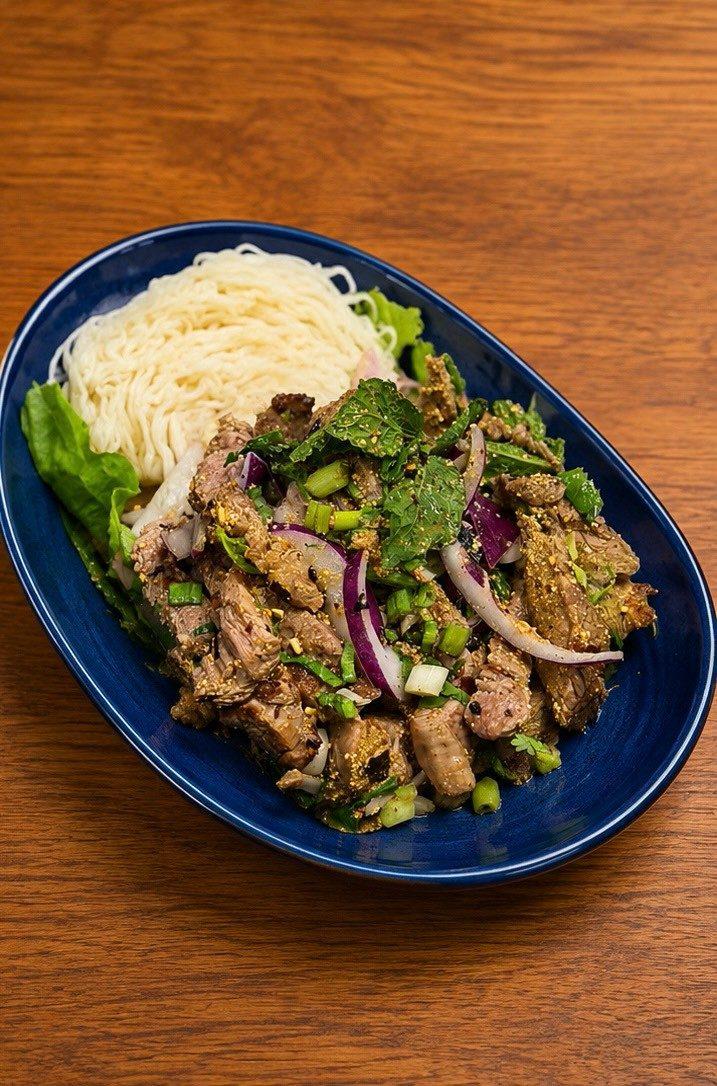 Nam Tok Salad (น้ำตกเนื้อย่าง) — Salads at Narwhal Thai Table, Huntington Beach