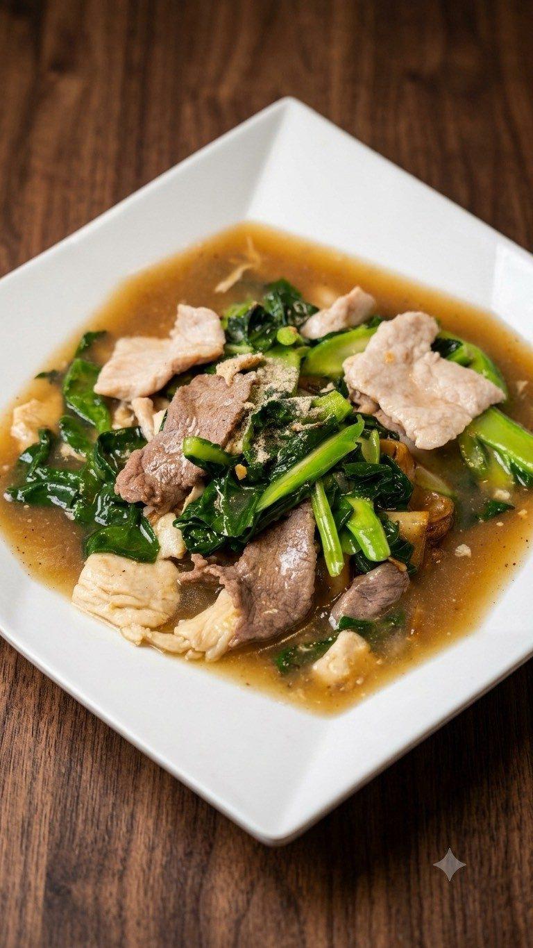 Rad Na (ราดหน้า) — Noodles at Narwhal Thai Table, Huntington Beach
