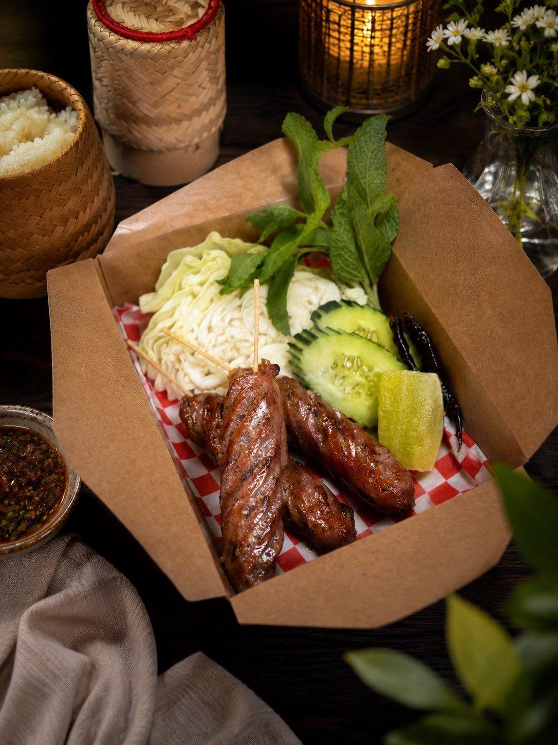 Thai Sausage (3) (ไส้กรอกอีสานย่าง) — BBQ at Narwhal Thai Table, Huntington Beach